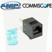 Jack AMP RJ45 Cat5e Serie SL Negro  1375191-2