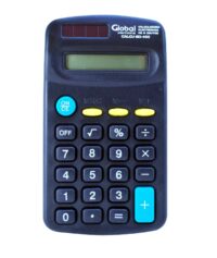 Calculadora de 8 digitos Global Negra de Bolsillo Plastica (CALCU-8D-402)
