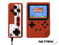 Consola de Juegos Portatil Netmak NM-CLASS 8 Bits 400 Juegos Recargable