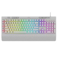 Teclado USB Gamer Redragon K512 SHIVA Blanco RGB (K512W-RGB)