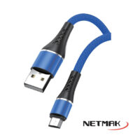 Cable Usb a Micro Usb 2A 1M Netmak (NM-117B) Azul