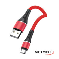 Cable Usb a Micro Usb 2A 1M Netmak (NM-117R) Rojo
