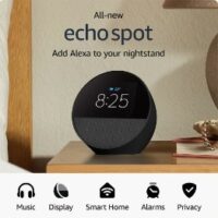 Amazon Home Smart Altavoz con Asistente Alexa y Display Echo Spot (BV84J9) Negro