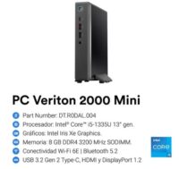 Mini PC Acer Veriton N2590G I5-1335U/8GB DDR4/512GB SSD/FreeDos (DT.RODAL.004)