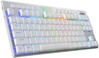 Teclado Gamer Redragon Horus TKL White (K621W-RGB SP-RED) Switch Red
