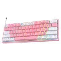 Teclado Gamer Redragon Fizz Pro Rosa-Blanco (K616-RGB PW-SP)