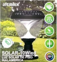 Luz Solar de Piso Inalambrica 10w con Modo RGB Atomlux (SOLAR-10Wled)