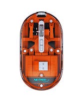 Mouse Inalambrico Transparente 2.4Ghz/Bt5.0 Naranja (NM-M670-O)