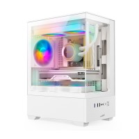 Gabinete Sentey H11 M-ATX/ ITX Vidrio Templado Frontal y Lateral Blanco 5 Coolers (6110-SF-WHITE)