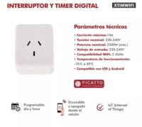 Interruptor y Timer Programable Inalambrico Ficatto (XTIMWIFI)