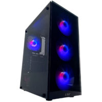 Gabinete LNZ Y10 Black atx/m-atx/itx/4 fan ARGB/Vidrio templ lat-front (Y10-SF-ARGB)