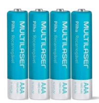 Pila Recargable AAA 1000mAh x4 Multilaser (CB050)