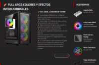 Gabinete Gamer Sentey M40 Vidrio Templado/Lat/Front 4Fan ARGB (M40BLK-SF)