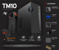 Gabinete Sentey TM10 c/Fuente FB550-LX 3 front Ports + Teclado KB01/Mouse MS01 (TM10)