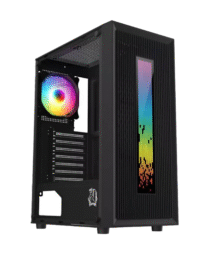 Gabinete Raptor Vortex TG Mid-Tower RGB Fan x1 + Led Frontal Black
