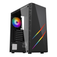 Gabinete Raptor Blaze Force TG Mid-Tower RGB Fan x1 Black
