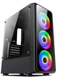 Gabinete Gamer JALATEC (JT-LX76) Lateral/Frente Vidrio Fuente 750W 80 Plus Bronze