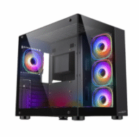 Gabinete Gamer JALATEC (JT-KS359 BL) Lateral/Frente Vidrio Fuente 750W 80 Plus Bronze Negro