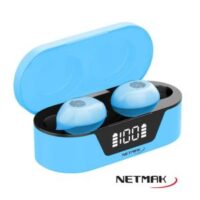 Auricular Bluetooth Touch c/Display Netmak (NM-BIZA-B) Azul