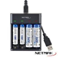 Cargador Usb Para 4 Pilas AA/AAA Netmak (NM-CH4)