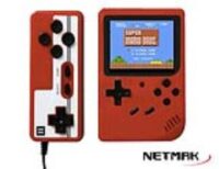 Consola de Juegos Portatil Netmak NM-CLASS 8 Bits 400 Juegos Recargable