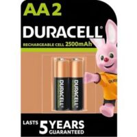 Pila Alcalina Duracell AAA Recargable 2500mAh Blister X2