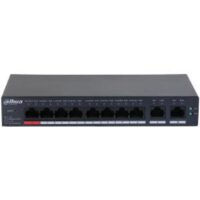 Switch 10 Puertos 8 PoE Dahua (DH-CS4010-8ET-110) COM FUENTE