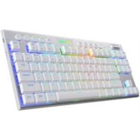 Teclado Gamer Redragon Horus TKL White (K621W-RGB SP-RED) Switch Red