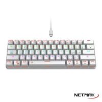 Teclado Mecanico 60% Netmak (NM-DOMINATE-W) BLANCO