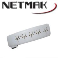 Zapatilla 220V Con Interruptor 5 Tomas 1.50 Mts Netmak (NM-ZP5)