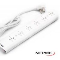 Zapatilla 220V Con Interruptor 6 Tomas 1.50 Mts Netmak (NM-ZP6)