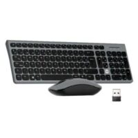 Combo Teclado y Mouse Inalambrico Solarmax (KMC2006S) Negro/Plateado