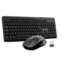 Combo Teclado y Mouse Inalambrico Solarmax (KMC2300B) Negro