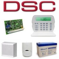 Kit de Alarma DSC 1832/5501/SD15W/LC100/Bateria