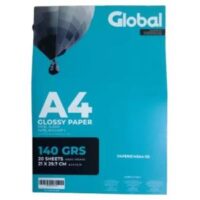 Resma Papel A4 Fotografico Global 140 Grs x 20 Unidades