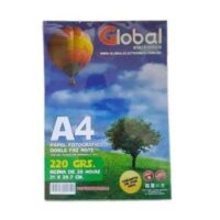 Resma Papel Mate Doble Fas A4 Global 220 Grs x 20 Unidades (PAPERDFM220A4-20)