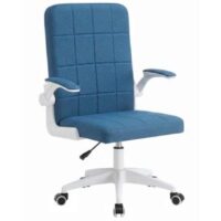 Silla Oficina Acolchonada Blanco/Azul Empoli (EM-280) HESX0119